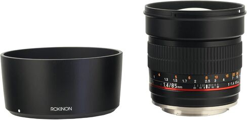 عدسة دوارة 85M-C 85mm F1.4 من روكينون لكاميرا كانون (اسود) in Saudi Arabia