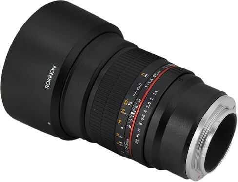 عدسة دوارة 85M-C 85mm F1.4 من روكينون لكاميرا كانون (اسود) in Saudi Arabia