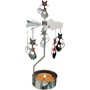 Rotary Candle Holder Spinning Candleholder Tea Light Candle Powered Carousel Small Gift (Elephant) in Kuwait