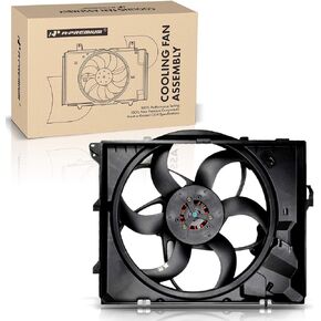 A-Premium Engine Radiator Cooling Fan Assembly Compatible with BMW Models - 323i 2006-2011, 325i 2006, 325xi 2006, 328i 2007-2013, 328i xDrive 2009-2013, 328xi 2007-2008, 330i 2006, 330xi 2006, 128i