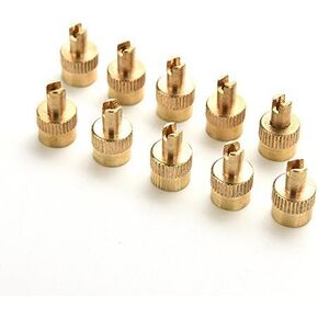 100 Pcs Metal Slotted Slot Valve Caps with Valve Core Remover,Tire Valve Air Dust Cover Stem Cap Tyre Valve Caps Universal Tire Stem Covers for Cars,Trucks,Motorcycle,Bicycle,Tire Dust Cap