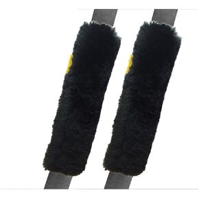 Twin Pack (2 Covers - Pair) Authentic Sheepskin Car Seat Belt Cover Shoulder Seatbelt Pad for Adults Youth Kids Toddlers - Auto, Truck, SUV, Airplane Accessories - Genuine Natural Soft Merino Wool