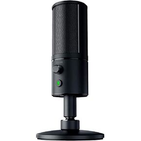 Razer Seiren X USB Streaming Microphone: Professional Grade - Built-in Shock Mount - Supercardiod Pick-Up Pattern - Anodized Aluminum - Classic Black