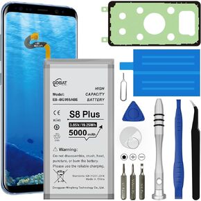 Replacement for Samsung Galaxy S8 Plus Battery,5000mAh High Capacity Compatible with Samsung Galaxy S8 Plus Model (SM-G955 G955V G955A G955T G955P G955R4 G955F) with Tool Kits,EB-BG955ABE