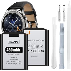 450mAh Battery for Samsung Gear S3 Frontier (SM-R760, R770, R765), High Capacity Replacement Battery for Gear S3 Classic Internal with Professional Repair Tools