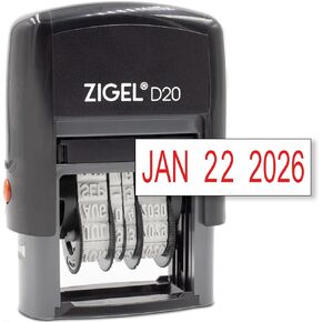 D20 Office Date Stamp - Self Inking Date Stamp - Blue