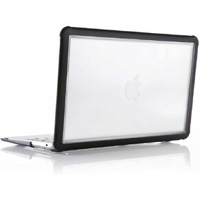 STM Dux for MacBook Air (13-inch Retina - M2, 2022) Ultra Protective Case - Translucent PC, Rugged TPU, Mil-Spec Drop Tested Laptop Cover, Textured Rubber Feet with EDU Commercial Packaging - Black