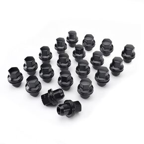 YIZBAP 20PCS M14x1.5 Black Closed End Style Wheel Lug Nuts Mag Seat 1.81'' Tall 0.87'' Hex Wheel Lug Nuts for Land Rover LR3 LR4 Range Rover & Sport
