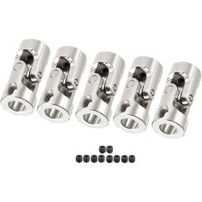 uxcell 5pcs 6mm to 6mm Inner Dia Rotatable Universal Steering Shaft U Joint Coupler L23XD11