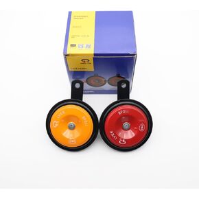 LVEE DL126L Disk type Car Horn grey 12V IPX6 waterproof Loud Electric snail Horns kit High Low Tone Truck Bus motorcycle Vehicle horn Low temperature and high temperature resistance