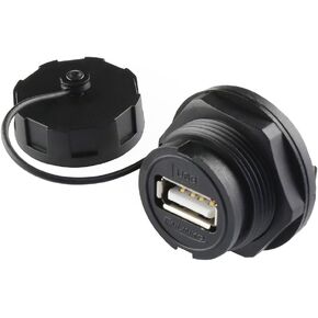 USB A Type IP68 Rated Weatherproof Connector - Panel Mount