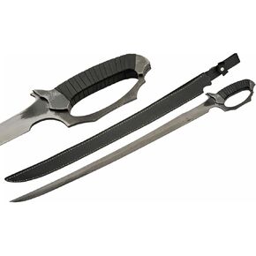 33.23" Black D-Guard Hand Forged Medieval Rapier Sword with Leather Sheath in Saudi Arabia
