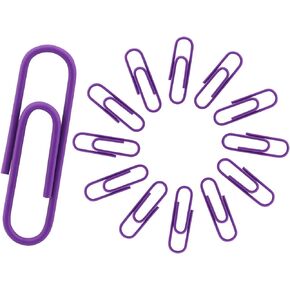 200 Pack Red Paper Clips Colored Office Clips, Small Paper Clips 1.1 Inch / 28mm Vinyl Coated Paper Clips School Supplies, Metal Paper Clamps Decorative Paper Clips for Office School Home
