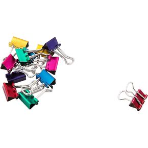 Baumgartens Assorted Colors Mini Binder Clips .5" 12/Pkg