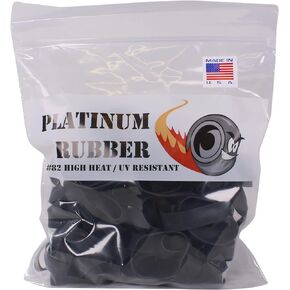 Black #82 Extra Wide Large Premium Outdoor Rubberbands, Made in USA, High Heat UV Resistant Platinum Rubber Crepe Band (2 1/2" Long x 1/2" Wide) (Black Rubber 1 LB)
