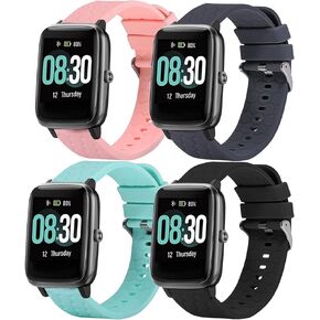 4-Pack Bands Compatible with Deeprio Niagara, Wristband Washable Sport Band with Metal Buckle for Deeprio Niagara bands