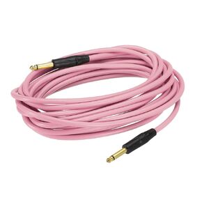 MECCANIXITY Guitar Instrument Cable 19.69 Feet 1/4 Inch to 1/4 Inch TRS Straight to Straight Angle Electric Bass Cable Cord for Guitar Bass Pink