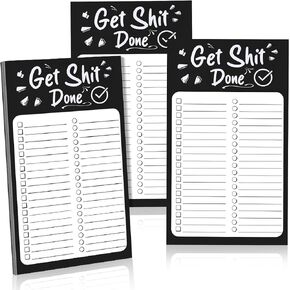 bvya 3 Full Back Magnetic Fridge Notepads-Large Notepads (3.5x9inch) for Grocery List, Shopping List, To-Do List, Reminders, Recipes- Memo Pad and Scratch Pad with Cute Dogs Designs-60 Sheets Per Pad