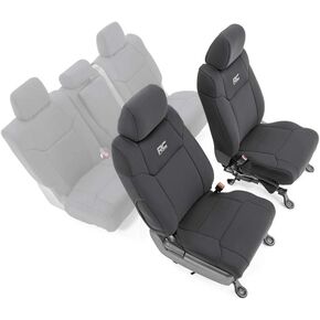Rough Country Front Neoprene Seat Covers for 2014-2021 Toyota Tundra - 91026A , Black