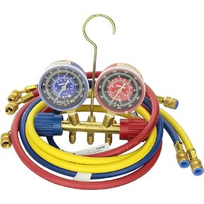 Robinair (40169) Standard Side Wheel Manifold Set - 60" Hoses, 1/4" Fittings