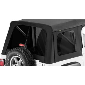 Bestop 5859915 Black Denim Tinted Window Kit for Bestop Supertop Classic Soft Tops - 1976-95 CJ7 & Wrangler YJ