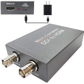 1080P SDI to HDMI Adapter Converter for CCTV SD HD and 3G SDI Signals to HDMI Adapter Female BNC to HDMI SDI Signals Display on HDMI