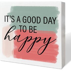Home Office Desk Wooden Box Sign Decor, Everything Is Figureoutable, Inspirational Quotes Desk Decor Motivational Desk Decorations for Women Men Student Office Classroom School