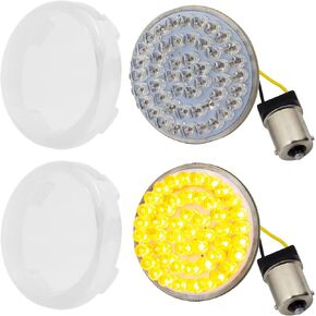 Eagle Lights 8748TS-1156A-LR 2" Rear LED Turn Signals Harley Davidson Motorcycles - Generation I / 1156 Base/Amber/Add Load Resistors