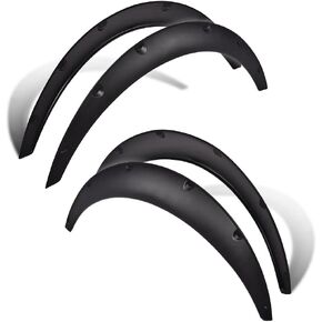 G-PLUS Black Universal Fender Flares, Durable Polyurethane Extra Wide Auto Car Body Kit 23.4"*9.6" 2pcs+25.2"*10.8" 2pcs