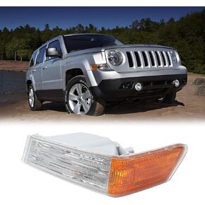 Front Turn Signal Side Light Cover for Jeep Patriot 2007 2008 2009 2010 2011 2013 2014 2015 2016 2017 Driver Marker Corner Lights Assembly Accessories