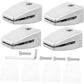 4Pcs glass clip clamps for desk screens desk divider clamp sneeze guard clamp desk divider brackets partition bracket desk panel aluminum alloy office protection support clip