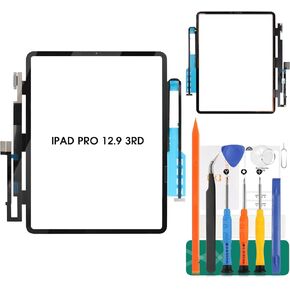 for iPad Pro 12.9 3rd Touch Screen Replacement for iPad Pro 12.9 2018 Digitizer Sensor A2014 Touch Digitizer Panel Glass Compatible with A1895 A1876 Repair Parts Kits(No LCD)