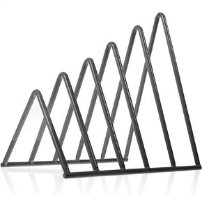 STOBOK File Sorter Organizer Triangle Iron Desktop Storage Rack Decorative Bookshelf Magazine Newspaper Holder for Magazines Binders and Mails White