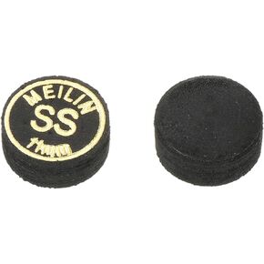 2 Pack Pool Cue Tips - Laminated Billiard Cue Tips, Super Soft Multiple Layer Faux Leather, Apply to Pool Cues/Snooker (11mm Dia, Black)