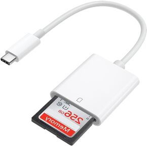USB C SD Memory Card Reader, Type C Camera Adapter Trail Viewer for iPhone15/ iPad MacBook/Air/Pro iMac/Samsung Galaxy Android