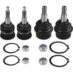 X AUTOHAUX 4pcs Front Left Right Upper Lower Ball Joint No.K80604/K80629 for Jeep Commander 2006-2010 for Jeep Grand Cherokee 2005-2010 Suspension Lower Ball Joint Kit