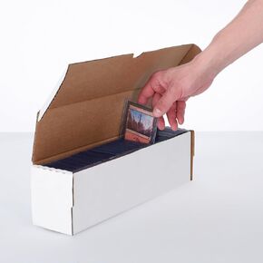 BCW 14-Inch Toploader Storage Box - 5 Pack | Holds 210 Toploaders | Durable Cardboard Organizer for Sports & Trading Cards