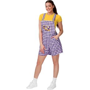 FOCO NCAA womens Ncaa College Ladies Fashion Bib Shortalls Summer Shorts Overalls