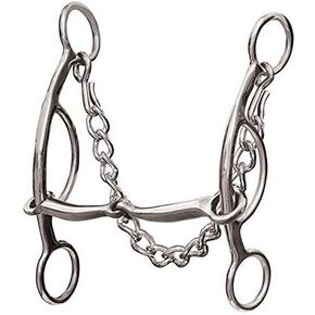 The Brittany Pozzi Collection by Professionals Choice Equine Three Piece Smooth Bit (6.5-Inch)