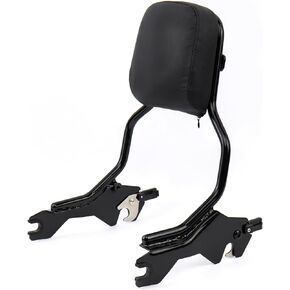 MoKitDora Detachable Softail Backrest Sissy Bar Upright with Pad for 2018-later Fat Bob 114 FXFB FXFBS models, Chrome