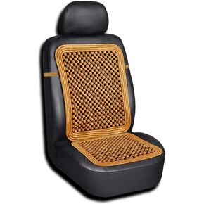 Zento Deals Natural-Wood Beaded Seat Cover with high Ventilation (Natural wood1)