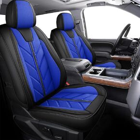 Pickup Seats Covers Compatible with Chevy Silverado 1500 GMC Sierra 2007-2023 Custom Compatible with Chevrolet Silverado 1500 Faux Leather Seat Covers