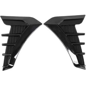 غطاء فتحة تهوية جانبية من Keenso، زوج واحد من غطاء فتحة التهوية الجانبي للسيارة من المطاط الأسود اللامع، ملصق تزيين عالمي لمعظم حواجز السيارات/شرائط الحماية/شرائط الاحتكاك in Kuwait