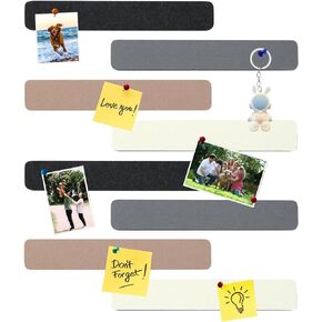 8Pcs Hexagon Felt Cork Board Tiles, Self Adhesive DIY Bulletin Board Pin Board for Office School Home Wall Decor Stickers Memos Photos Display (Gradual Purple)