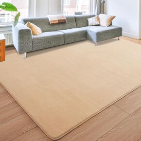 junovo Ultra Soft Area Rugs for Bedroom, 4x6ft Shaggy Rugs for Living Room, Fluffy Modern Rugs for Dorm, Memory Foam Indoor Carpet for Bedside Kids Teens Room Nursery Home Decor, Beige