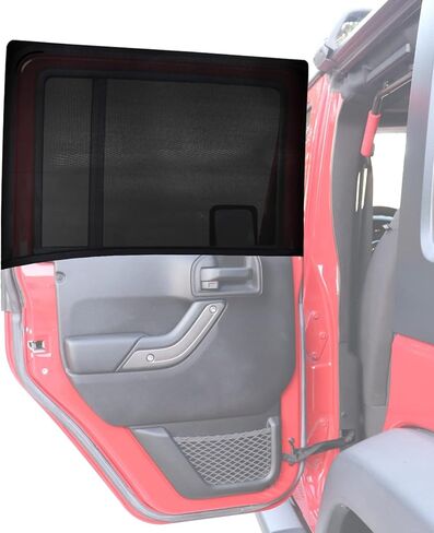 ظلال النافذة الخلفية متوافقة مع 1997-2022 2023 2024 Wrangler TJ JK JL ملحقات غطاء النافذة الجانبية المعتمة للمصارع JT 1997-2022 2023 شبكة نافذة جانبية قابلة للتنفس in Kuwait