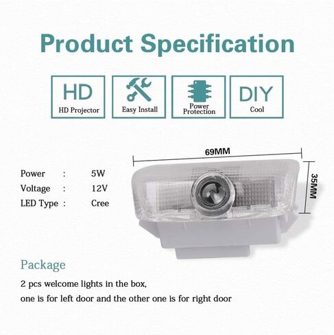 شعار ضوء باب السيارة لإنفينيتي - أضواء شبح ليزر للسيارة Q50 Q60 Q70 QX50 QX70 QX80 FX G M EX Series Accessories in Saudi Arabia