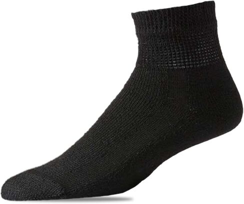 جوارب قطنية لمرضى السكري للكاحل/الربع توفر الراحة والدعم، جزء علوي واسع غير مربوط مثالي للرجال (3 عبوات) in Kuwait