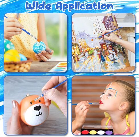 Paint Brushes Bulk, 50 Pcs Nylon Hair Paint Brushes for Acrylic Painting, Craft Paint Brushes Set for Kids Watercolor Face Canvas Painting (Flat) in Saudi Arabia
