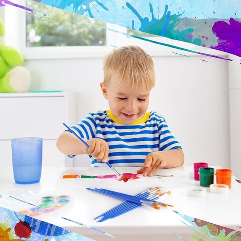 Paint Brushes Bulk, 50 Pcs Nylon Hair Paint Brushes for Acrylic Painting, Craft Paint Brushes Set for Kids Watercolor Face Canvas Painting (Flat) in Saudi Arabia